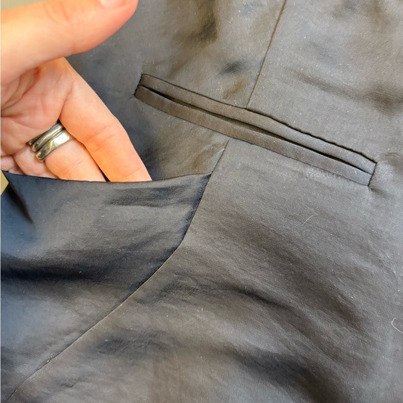 RACHEL Rachel Roy Black High Waist Satiny Dress Shorts Pockets women's size XS - Picture 9 of 13